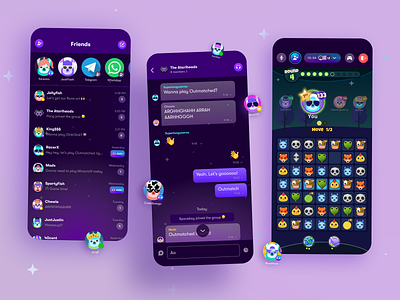 Rune Friends & Messaging app chat design friends games gaming llamas message messaging mobile product rune sharing social ui ux video voice