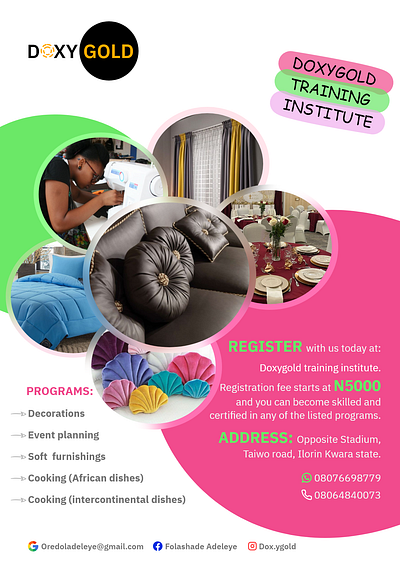 Flyer for DoxyGold business flyer graphic design