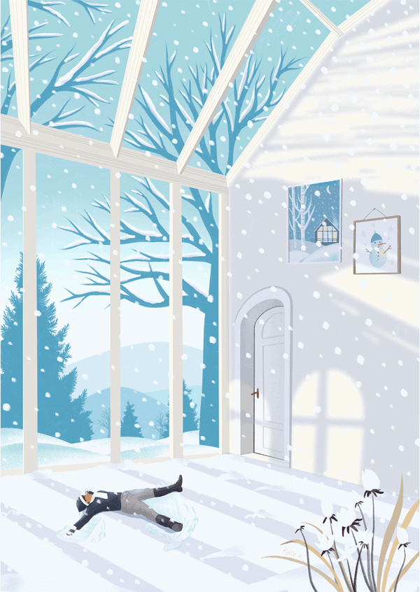 Let it Snow branding christmas design seasonal snowy space winter