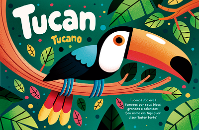 Toucan Illustration: Tupi Names in Focus character character design design il illustration vector
