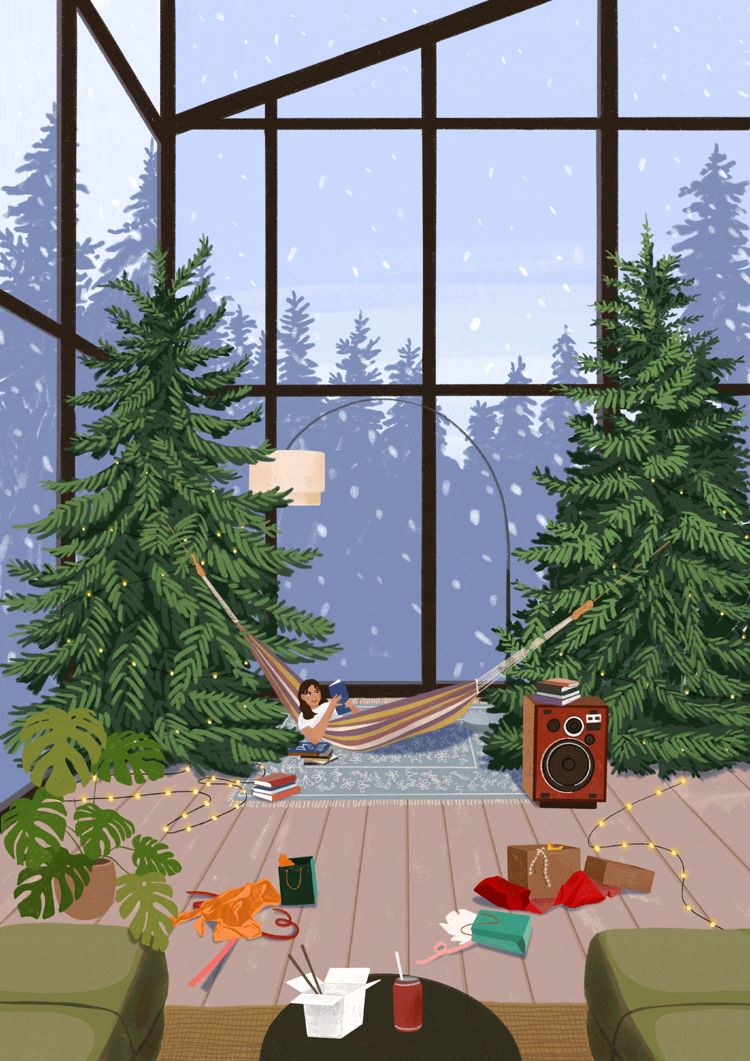January First animation branding christmas christmas tree holiday seasonal snowy winter