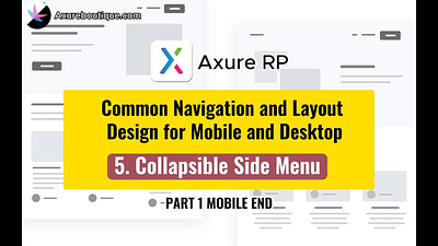 Common Navigation and Layout Design for Mobile and Desktop: 5.Co axure axure course design prototype uiux ux ux libraries