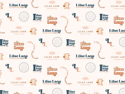 Pattern • Lilac Lane branding logo design pattern
