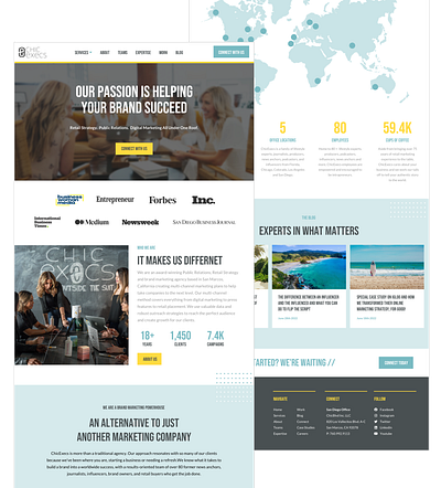 ChicExecs PR Website home page web design website design