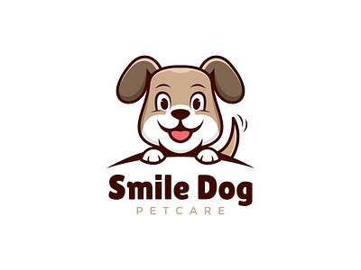 Smile Dog Logo Vector Template Design brand branding design dog graphic design illustration logo logos pet pets vector