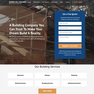 Building Company - Website Design
