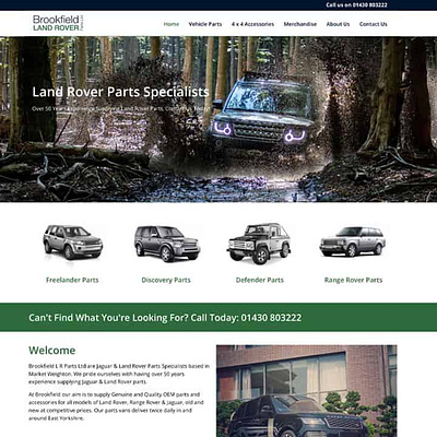 Vehicle Parts - Website Design