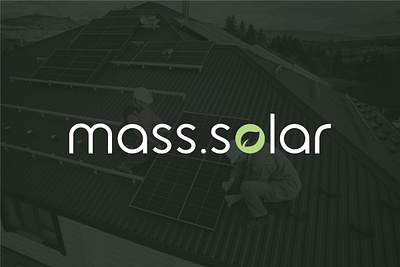 Mass.Solar branding graphic design green energy logo solar typography