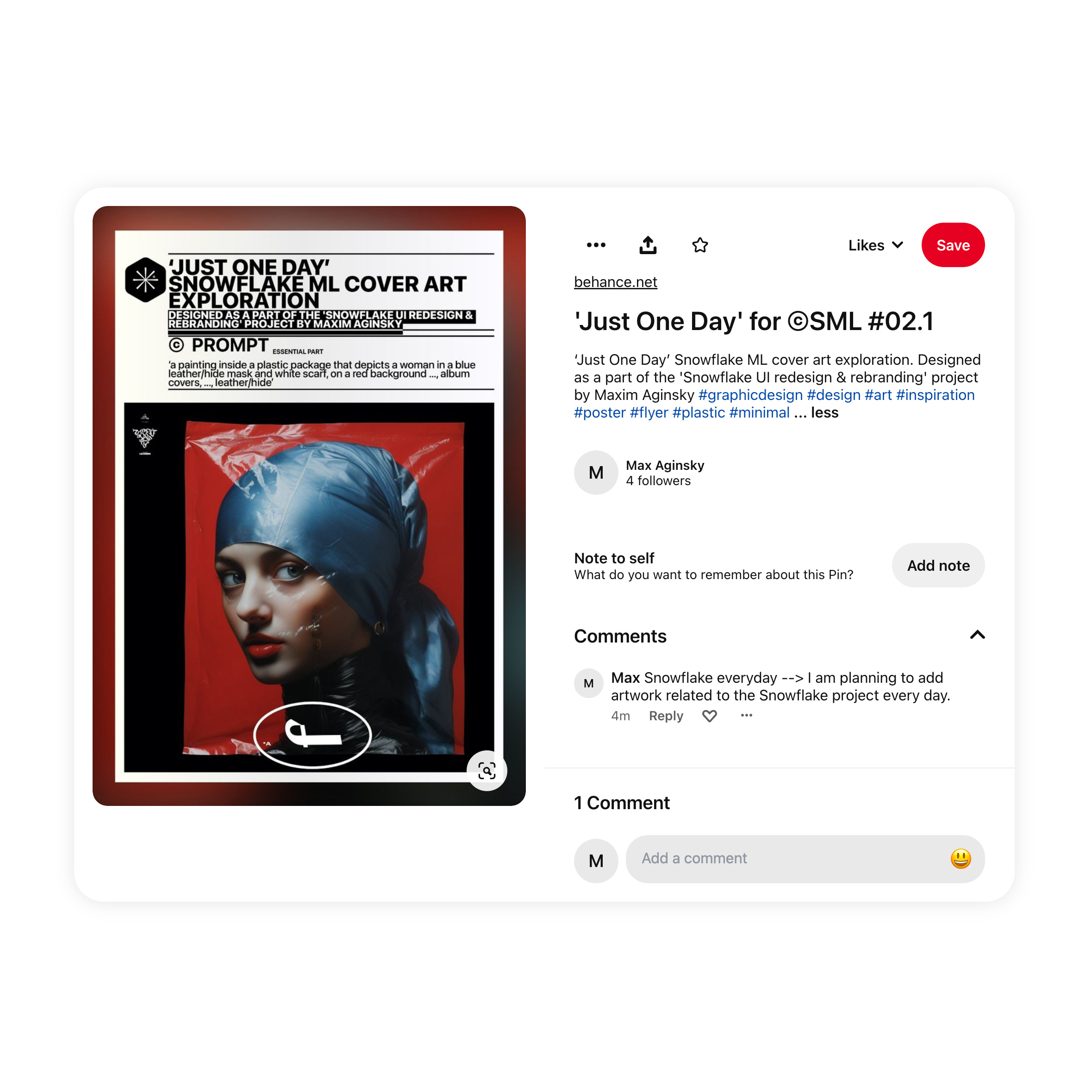 The shot of the shot. 'Just One Day' for ©SML #2 branding ml snowflake