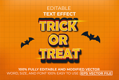 Halloween Trick Or Treat Text Effect graphic design