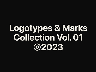 Logotypes & Marks Collection Vol. 01 collection design graphic design logo collection logo design logo marks logofolio logotypes marks typography