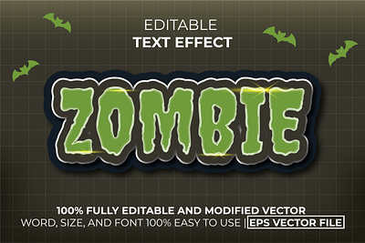 Halloween Zombie Text Effect banner