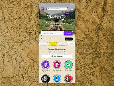 BadgeLife ui ux web web design