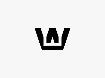 AW Industries bold factory icon industry logo masculine modern monogram simple