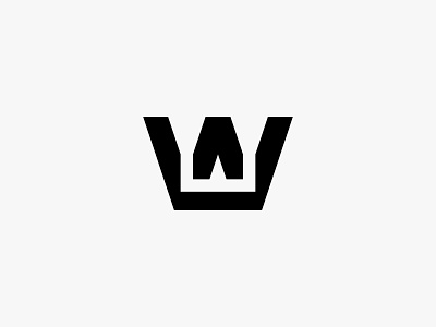 AW Industries bold factory icon industry logo masculine modern monogram simple