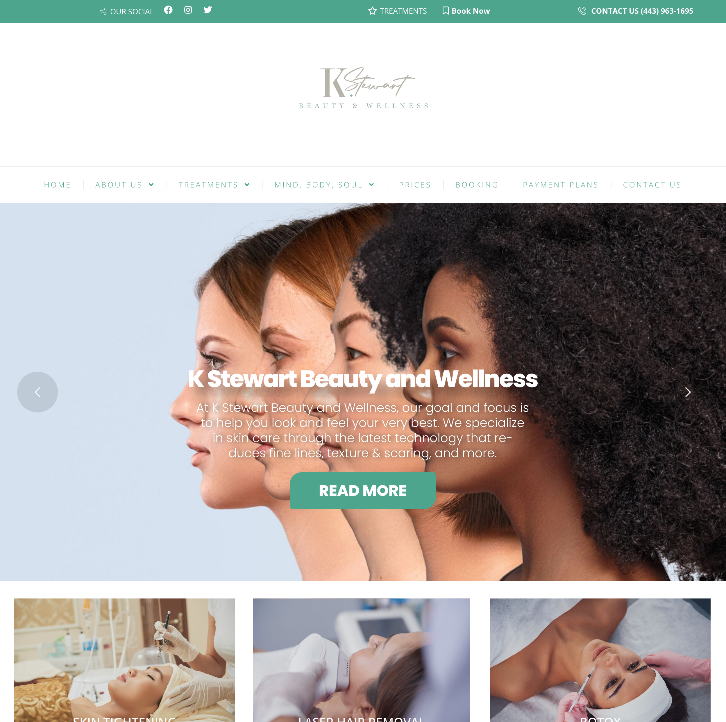 Web Design: K. Stewart Beauty and Wellness kstewartbeautyandwellness