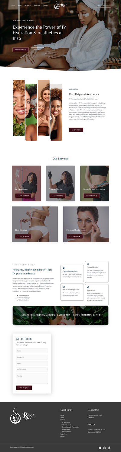 Web Design: Rizo Drip Aesthetics rizodripaesthetics