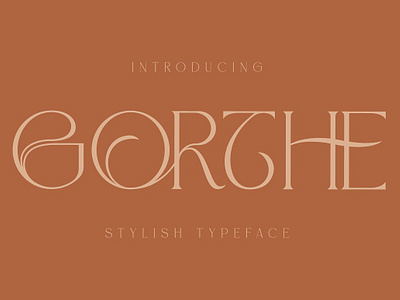 Gorthe Stylish Typeface Font app branding design graphic design illustration logo typography ui ux vector