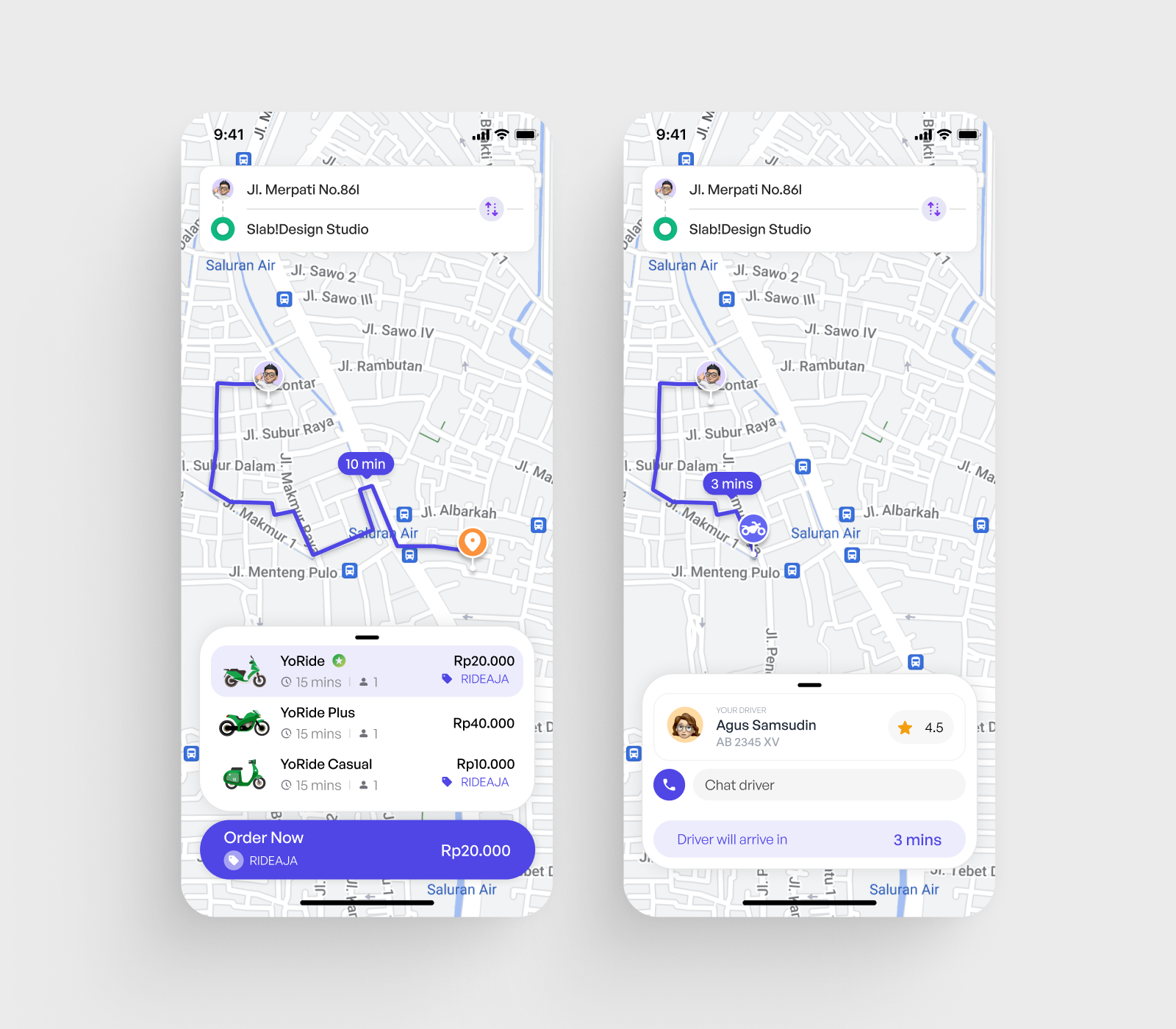 YoRide - Online Transport app by Dylan Hidaytama I for SLAB Design ...