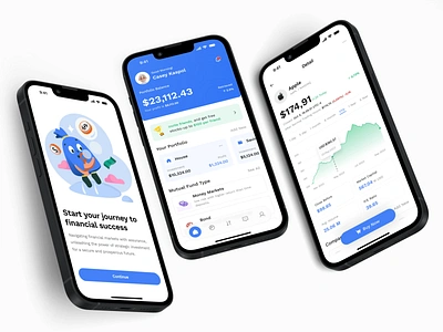 MoneyGrow - Investment Mobile Application app design finance fintech illustration investment investment app ios mobile mobile app mobile design money money management stock stock market transaction ui ui design uiux ux