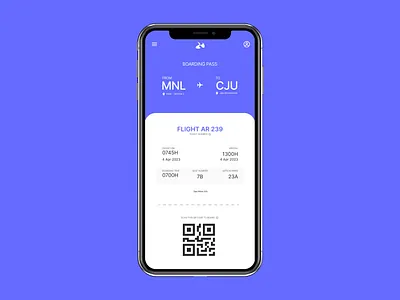 Boarding Pass Mobile UI Design design mobile ui ui
