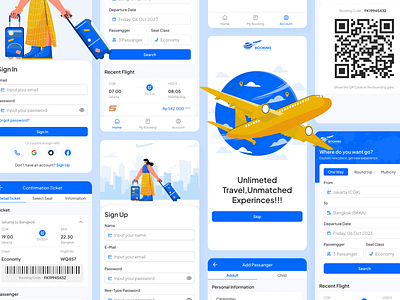 Booking Application ✈️ app application booking design figma figmadesign flight illustration ticket ui uiux