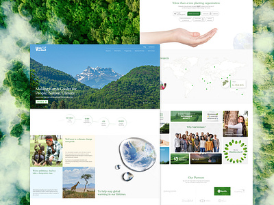 Reforestation Landing Page branding clean design eco ecology environment forest graphic design illustration landing page logo nature reforestation save earth ui uidesign uiux vector