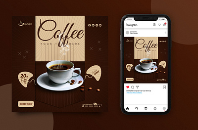 Coffee Social Media Post Design business coffee creative food graphic design post shop social social media temclate vector