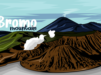 Bromo Mountain Vektor graphic design illustration mountain vector