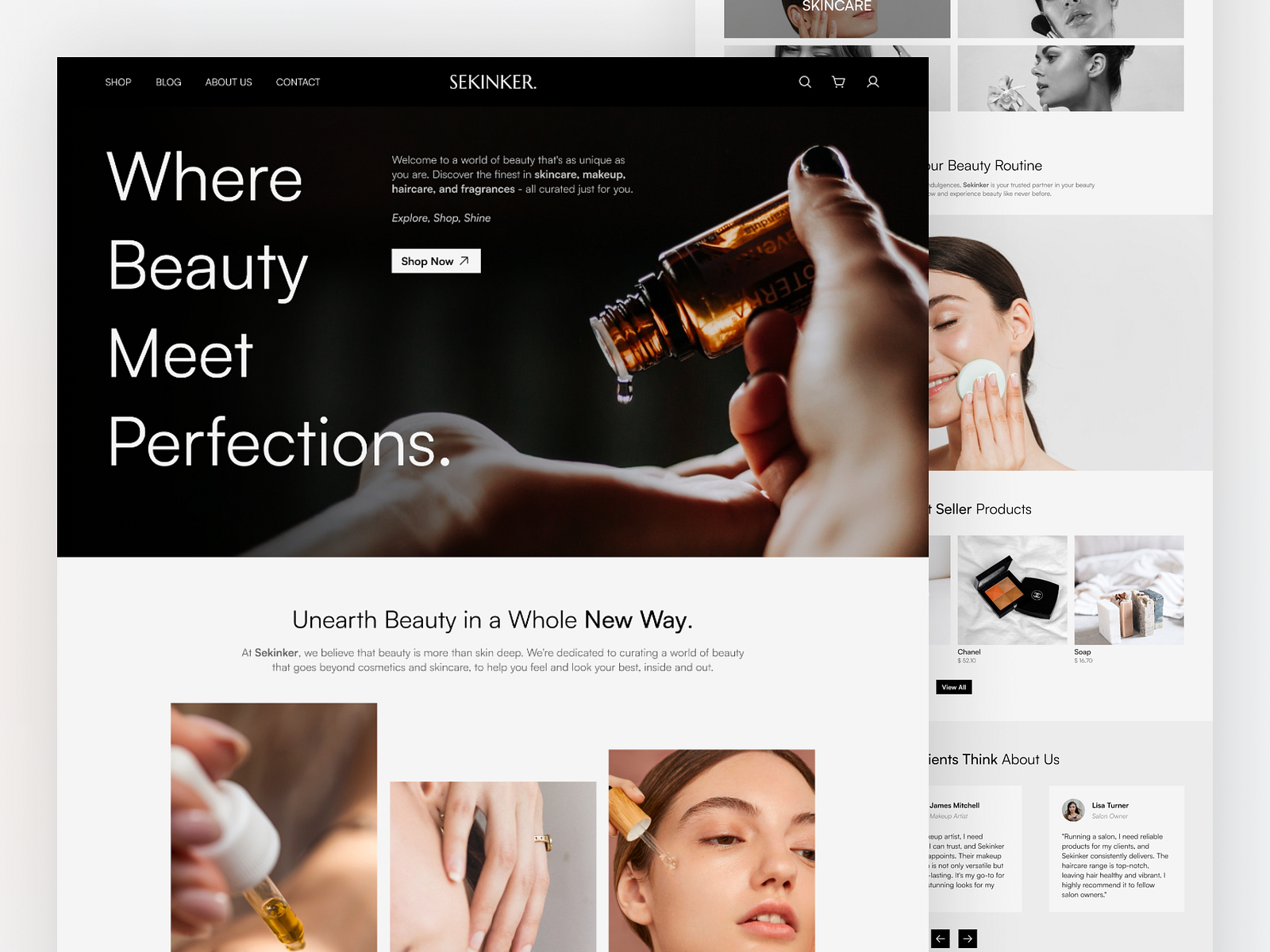 Sekinker - Skincare Product Landing Page By Ainun Nisa On Dribbble