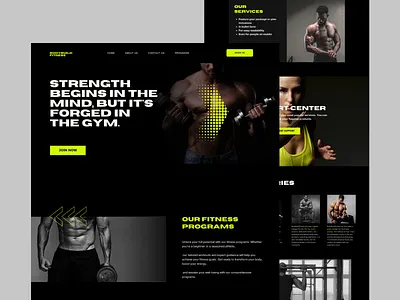 Fitness Landing page design fitness fitness club fitness landing page gym health homepage interface landing landingpage page trainer training ui ui design web design workout