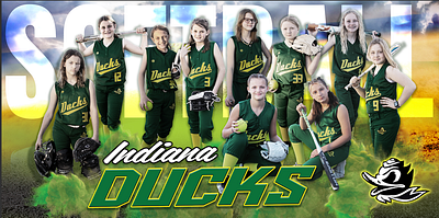 Ducks Softball action photography softball sports design typography