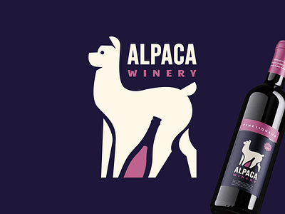 alpaca winery alpaca logo brand branding design graphic design illustration logo logodesign logodesigns vector