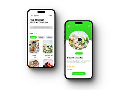 Food App Design 3d animation branding graphic design logo motion graphics ui