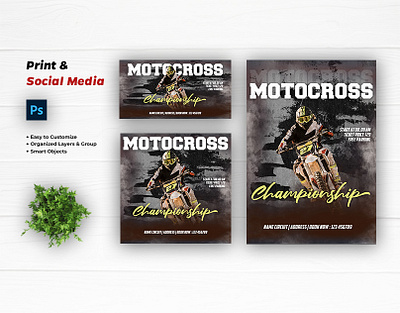 Social Media & Flyer Sports automotive banner event facebook post flyer instagram post moto promotion race racing social media design social media template socialmedia post sports