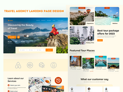 Travel agency landing page design agency cleandesign discoverearth exploretheworld holiday landing page travel traveladdicts travelagency travelgoals travelwithpurpose trip uidesign uxdesign wanderers wanderlust web webdesign website websitedesign