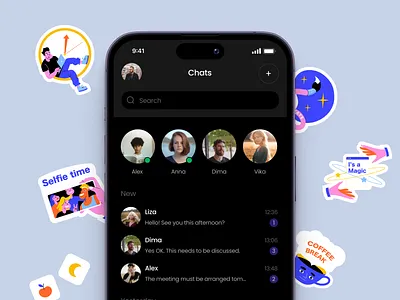 Tappa! - UX/UI design of the messenger app app app design application ios ios app messenger mobile app mobile application product design ui userflow ux uxui app design