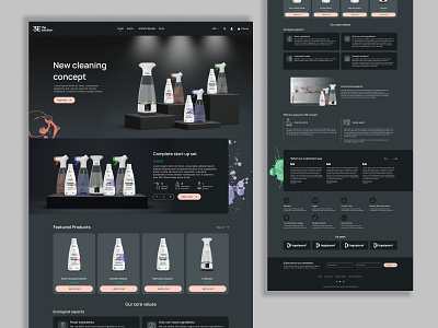 Cleaning product web design app branding cleaning products design graphic design hero banner landing page logo ui ux web webdesign website