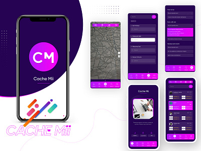 Cache Mii - Mobile App Design app design branding design mobile app ui ui design ui ux design