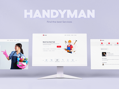 Handy - On-Demand Service Platform! booking design gojek graphic design handy handyman home service mobile app on demand online booking plumber product service uiux ux website