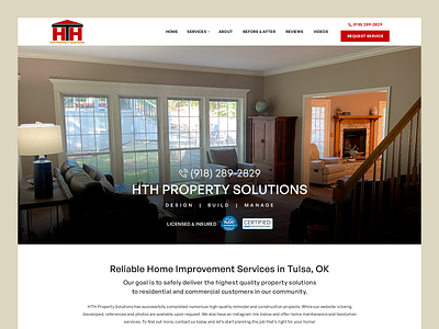 HTH Property Solutions // Web Design construction home construction home improvement home maintenance house renovation maintenance remodeling renovation web design