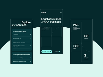 DGK Law Firm Mobile Website company design green landing page law law firm minimalism mobile website responsive design typography ui ux web web design web page webdesign website