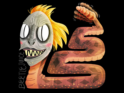 OMGoodness Snakes beetlejuice cartoon halloween illustration snake texture