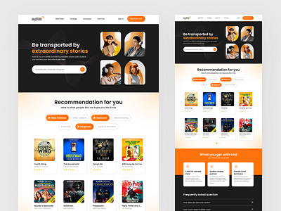 Audible - Website (Redesign) apps design interface landing page ui user experience ux web website