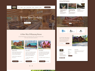 Burtonwood Lodging Co. WordPress Web Design graphic design logo motion graphics ui