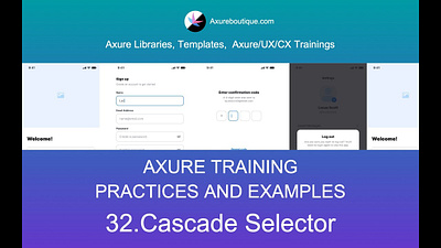 Axure Tutorial-Practices and Examples: 32 Cascade Selector axure axure course design prototype uiux ux ux libraries