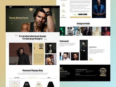Thomas Michael Celebrity Web Landing Page animation branding logo motion graphics ui