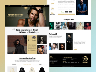 Thomas Michael Celebrity Web Landing Page animation branding logo motion graphics ui