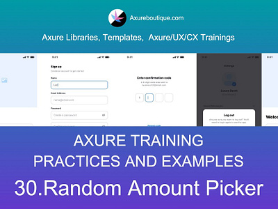Axure Tutorial-Practices and Examples: 30.Random Amount Picker axure axure course design prototype ui uiux ux ux libraries