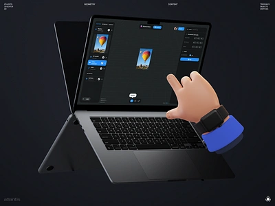 Atlantis AR: 3D Editor application dark mode dashboard design tool editor interaction design interaction ui platform product design saas saas website software design software ui studio tools ui ux web builder web builder ui web design